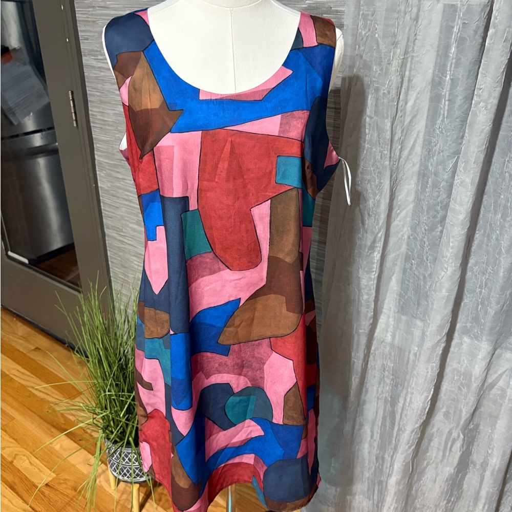 Molly Bracken Colorful Abstract Mini Dress